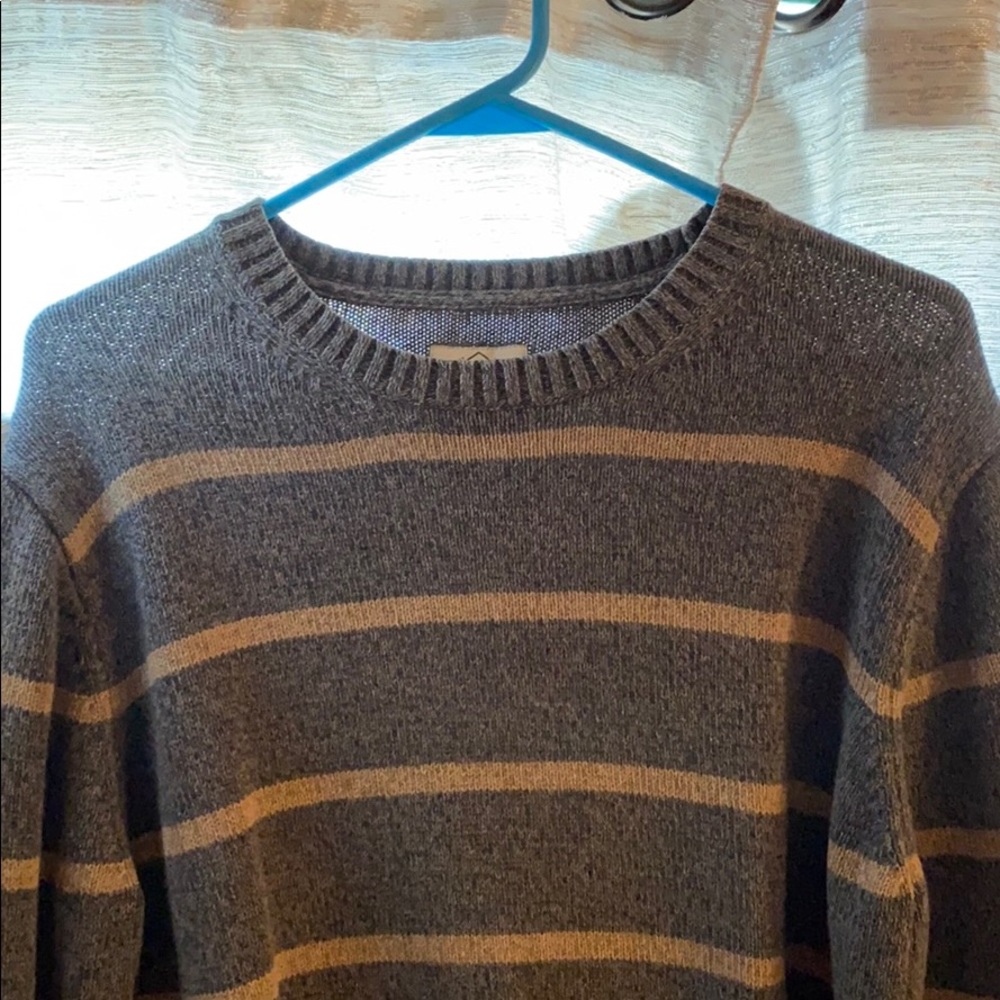 Fisherman Style Crewneck Striped Sweater (large)